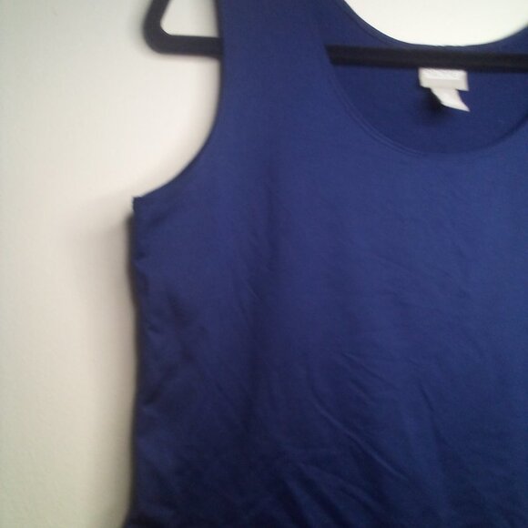 Chico's Sleeveless Shirt Tank Top 2 M Soft Stretchy Blue - Picture 9 of 14